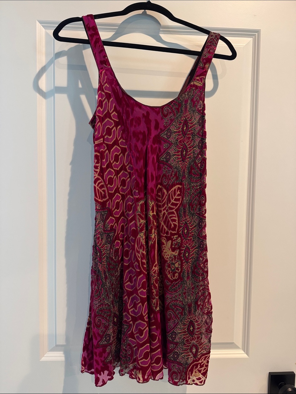 Johnny Was Magenta Paisley Tank Dress